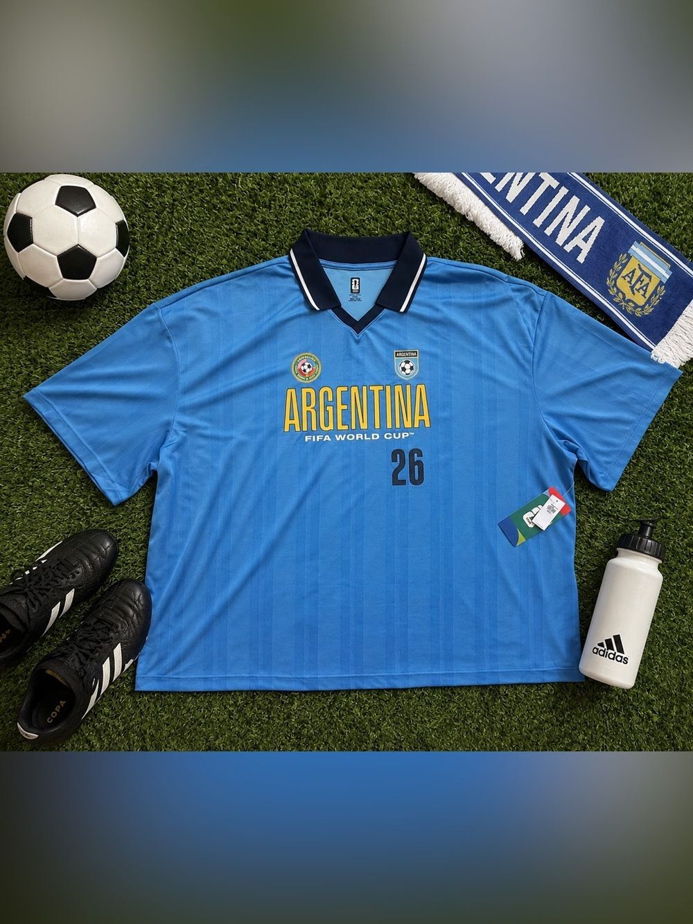 Old Navy FIFA Argentina World Cup 2026 Soccer Jersey Blue XXXL NWT